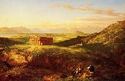Thomas Cole Temple of Segesta with the Artist  Sketching France oil painting reproduction